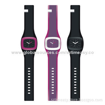 Newly Designed Gent's Silicone Watches with Colorful Look, OEM and ODM Orders Available